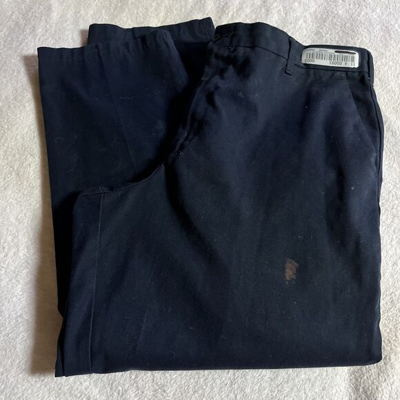 Cintas Comfort Flex Work Pants Size 40 x 30 Chino Dark Blue Flat Front Pockets - Picture 6 of 9